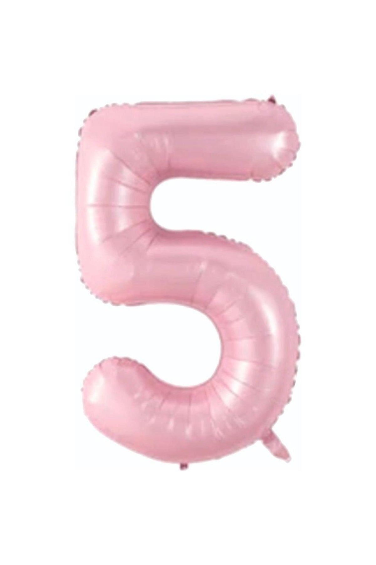 34 Inç 76 Cm Pembe Folyo Rakam Balon 5