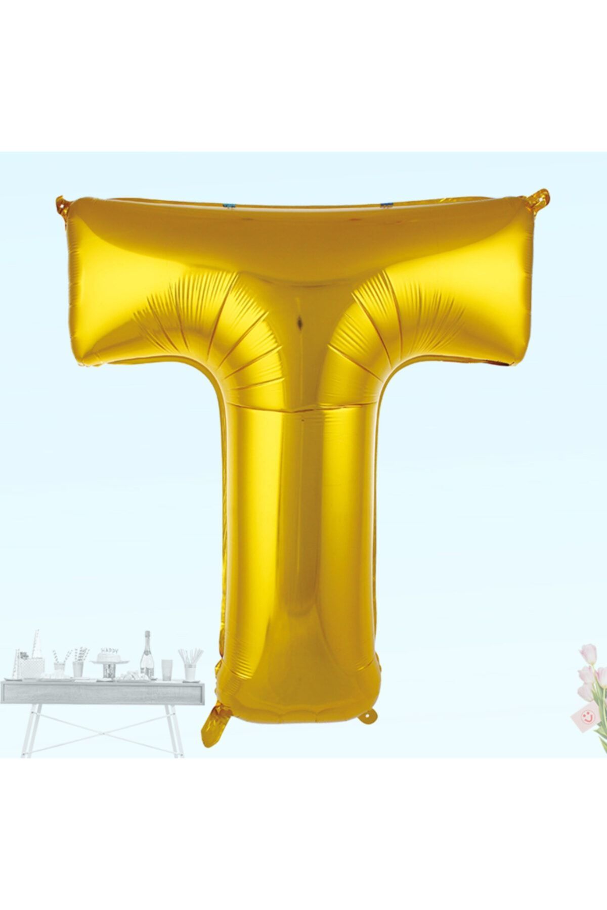 40 Inç 100 Cm Altın Folyo Harf Balon T