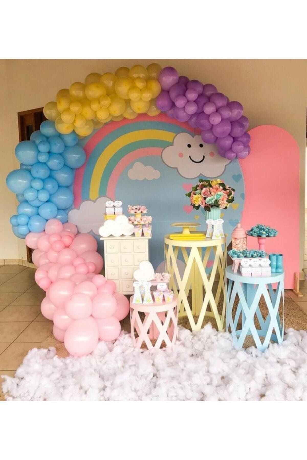 Pastel Balon Konsept Balon Zincir