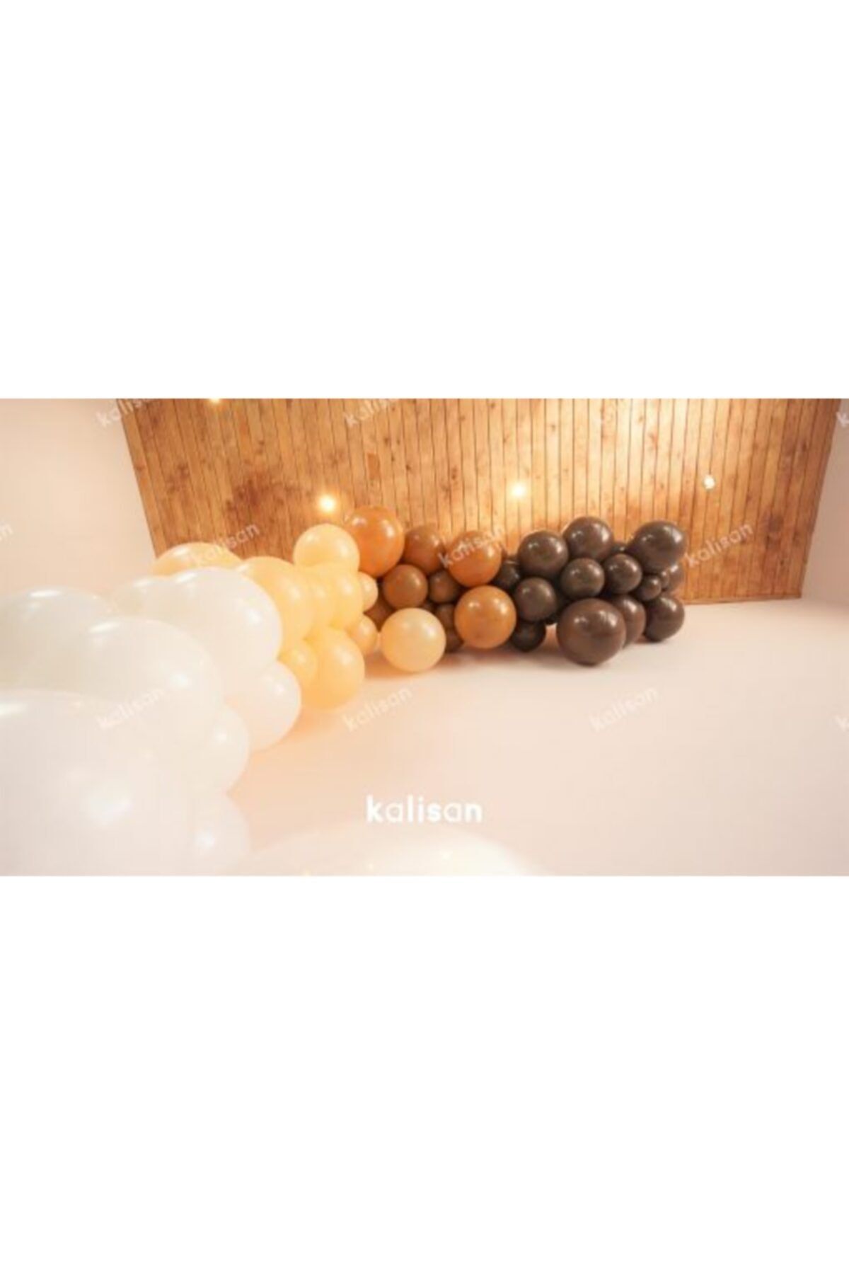 Kahve Karamel Sütlü Kahve Beyaz Balon Zinciri 100 Adet