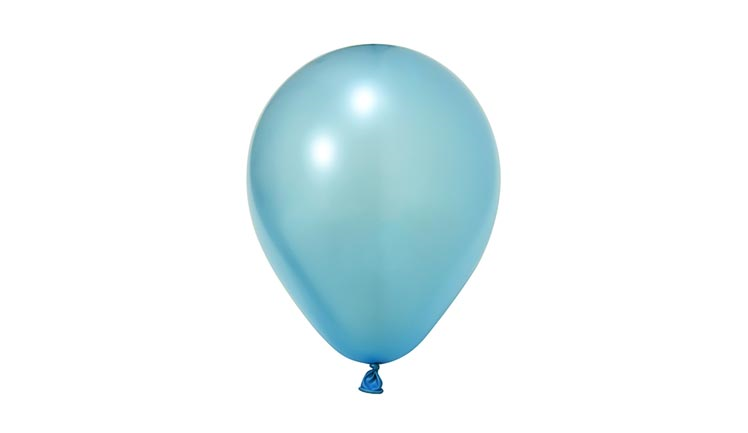 12'' BASKI BALONU METALİK AÇIK MAVİ 100' LÜ