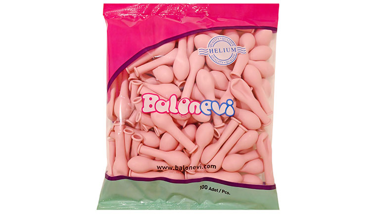 5'' YUVARLAK BALON MAKARON PEMBE 100'LÜ