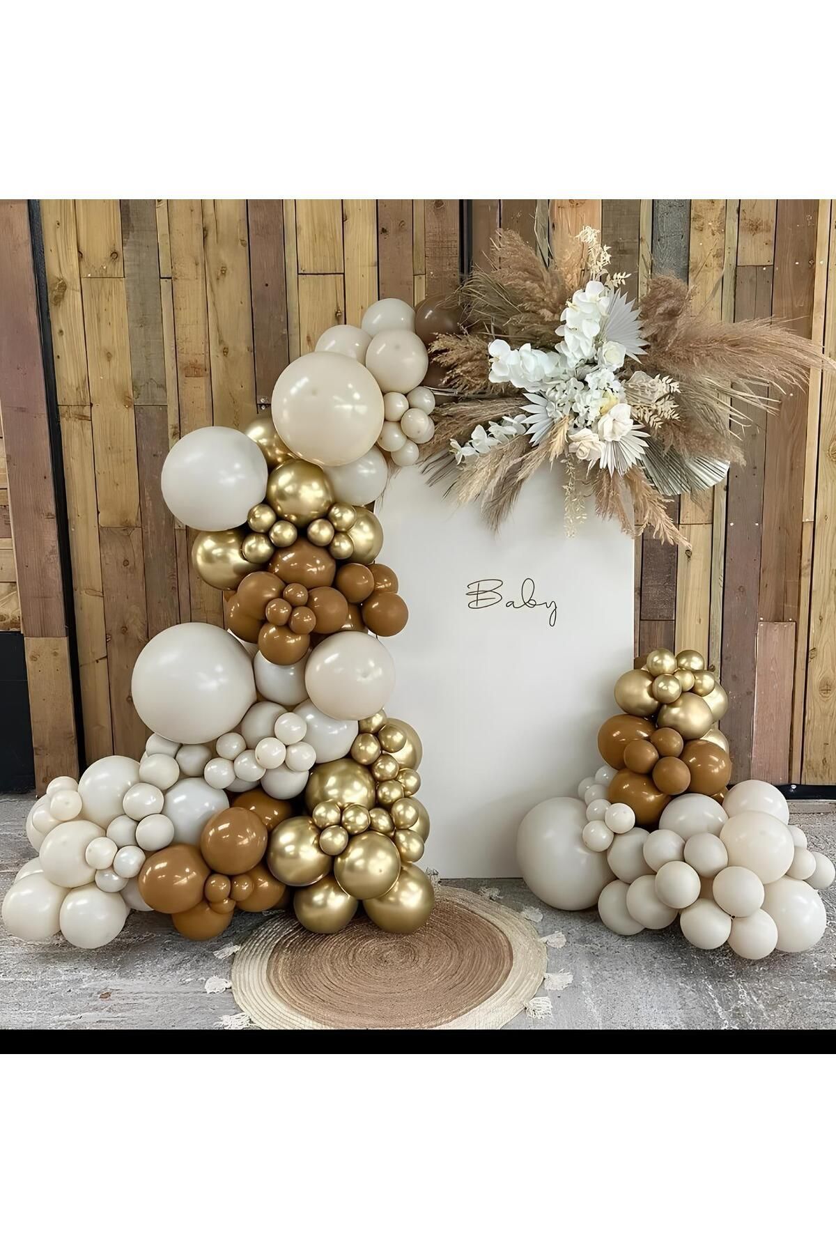 Krom Gold Karamel ve Deniz Kumu Balon Zinciri 100 Adet