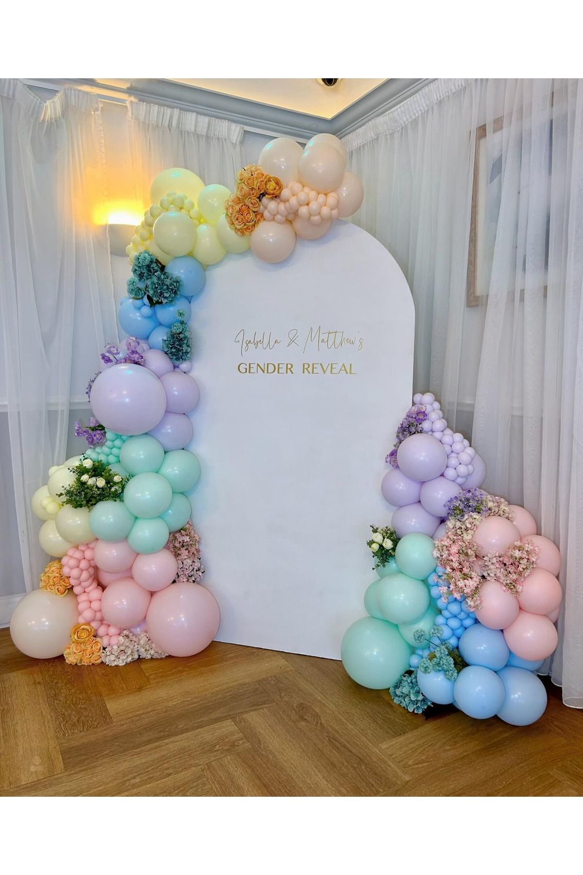 Makaron Renklerde Balon Zinciri 100 Adet