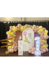 Makaron Sarı Ve Pink Blush Balon Zinciri 100 Adet