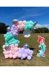 Makaron Lila Mint ve Pembe Balon Zinciri 100 Adet