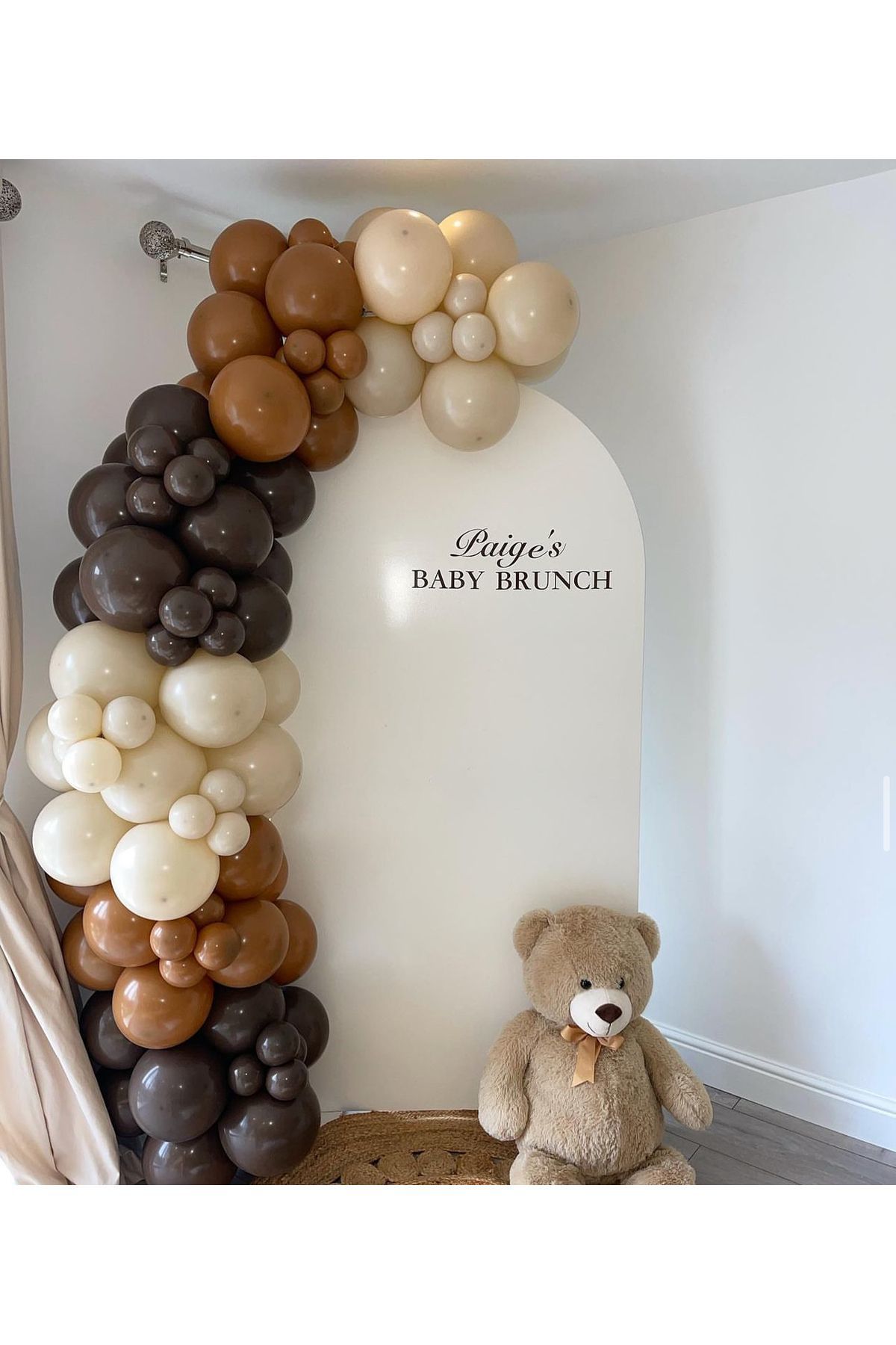 Pastel Çikolata Kahve Karamel ve Sütlü Kahve Balon Zinciri 100 Adet
