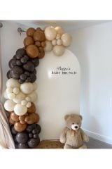 Pastel Çikolata Kahve Karamel ve Sütlü Kahve Balon Zinciri 100 Adet
