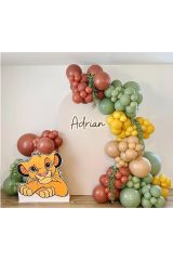 Pastel Yanık Turuncu Okaliptus Zerdeçal ve Çöl Kumu Balon Zinciri 100 Adet