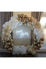 Krom Gold Sütlü Kahve Ve Beyaz Balon Zinciri 100 Adet