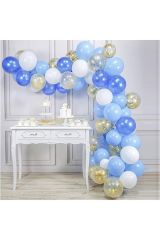 Pastel Renkler Zincir Balon Seti 5 Metre