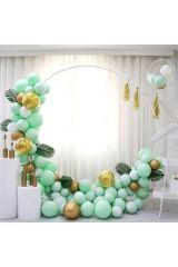 Mint Yeşili Makaron Zincir Balon Seti