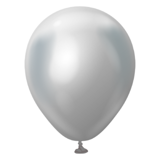 5'' Mirror Balon Silver 100 Adet