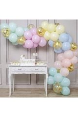 Renkli Soft Renk Zincir Balon Seti