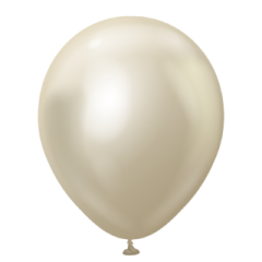 5'' Mirror Balon White Gold 100 Adet