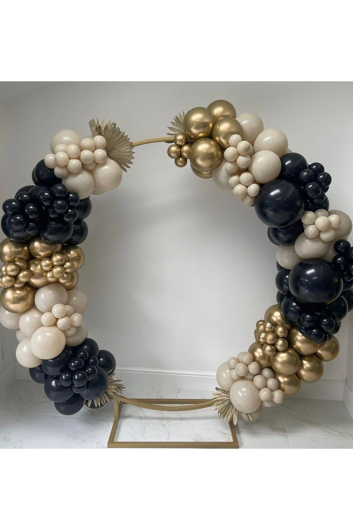 Krom Gold Gece Mavisi ve Deniz Kumu Balon Zinciri 100 Adet