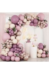 Krom Gold Yaban Çileği Deniz Kumu ve Pink Blush Balon Zinciri 100 Adet