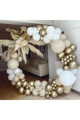 Krom Gold Deniz Kumu ve Beyaz Balon Zinciri 100 Adet