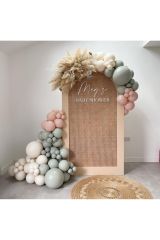 Retro Deniz Kumu Pink Blush ve Stone Balon Zinciri 100 Adet