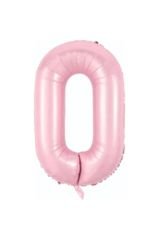 0 Rakam Balon Pembe Renk Folyo Balon 76 cm 34 inç