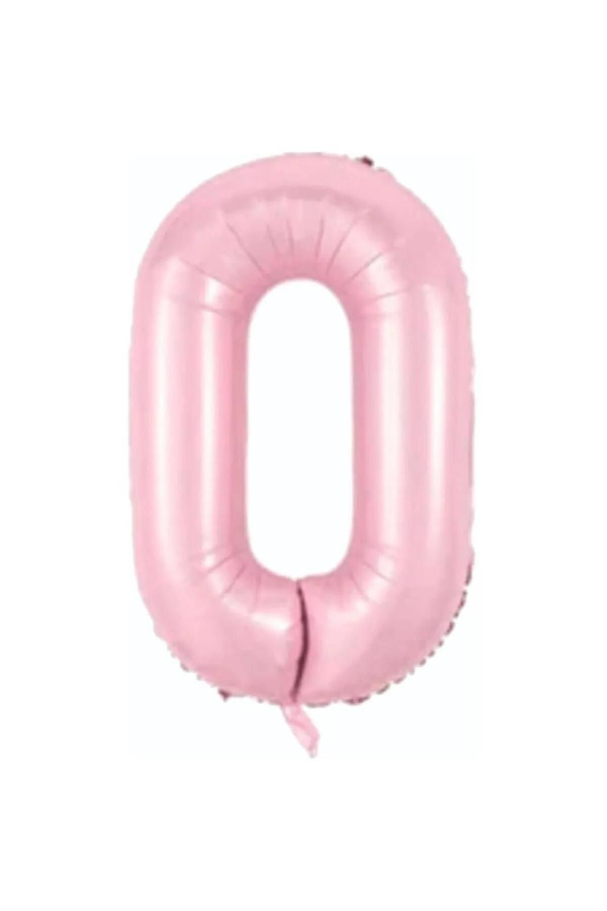 0 Rakam Balon Pembe Renk Folyo Balon 76 cm 34 inç