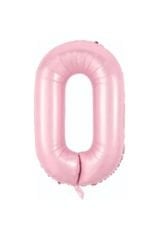 0 Rakam Balon Pembe Renk Folyo Balon 76 cm 34 inç