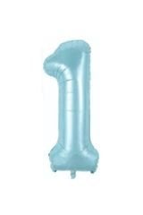1 Rakam Balon Mavi Renk Folyo Balon 76 cm 34 inç