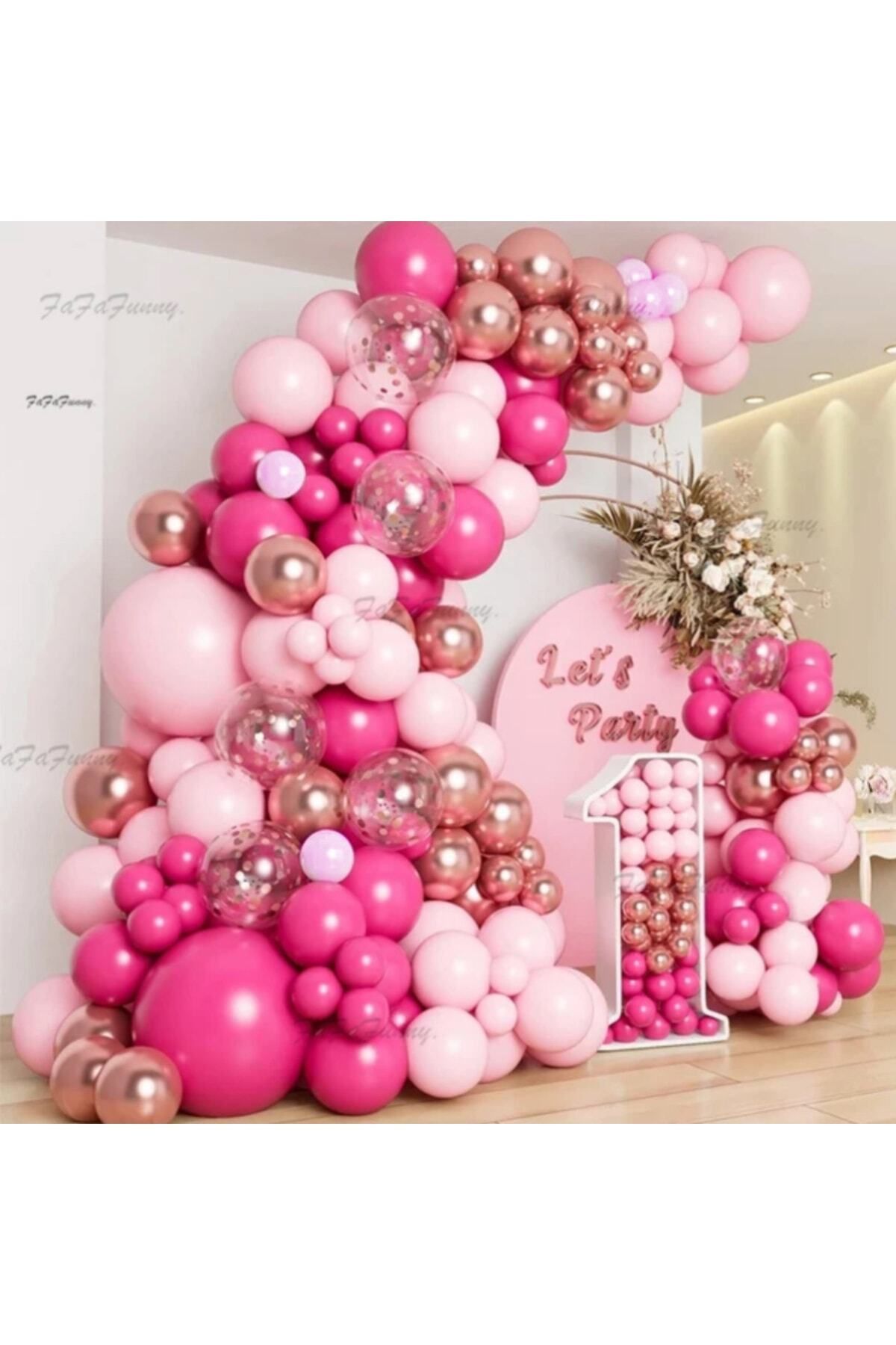 Pembe Fuşya Balon Zinciri 100 Adet