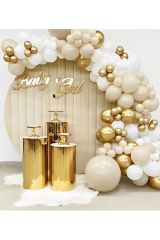 Deniz Kumu Bej Gold Balon Zinciri 100 Adet