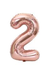 34'' 80 Cm Rose Gold Bronze Folyo Rakam Balon 2
