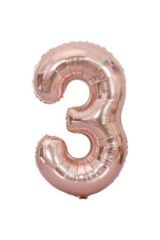 34'' 80 Cm Rose Gold Bronze Folyo Rakam Balon 3