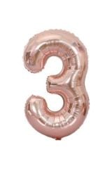 34'' 80 Cm Rose Gold Bronze Folyo Rakam Balon 3