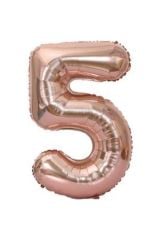 34'' 80 Cm Rose Gold Bronze Folyo Rakam Balon 5