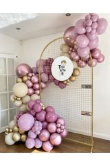 Retro Toz Pembe Gold Pembe Krom Balon Zinciri 00 Adet
