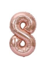 34'' 80 Cm Rose Gold Bronze Folyo Rakam Balon 8