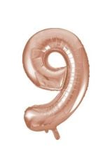 34'' 80 Cm Rose Gold Bronze Folyo Rakam Balon 9