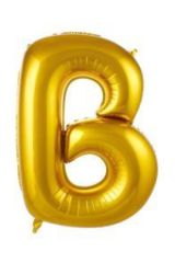 34 Inç 76 Cm Altın Folyo Harf Balon B