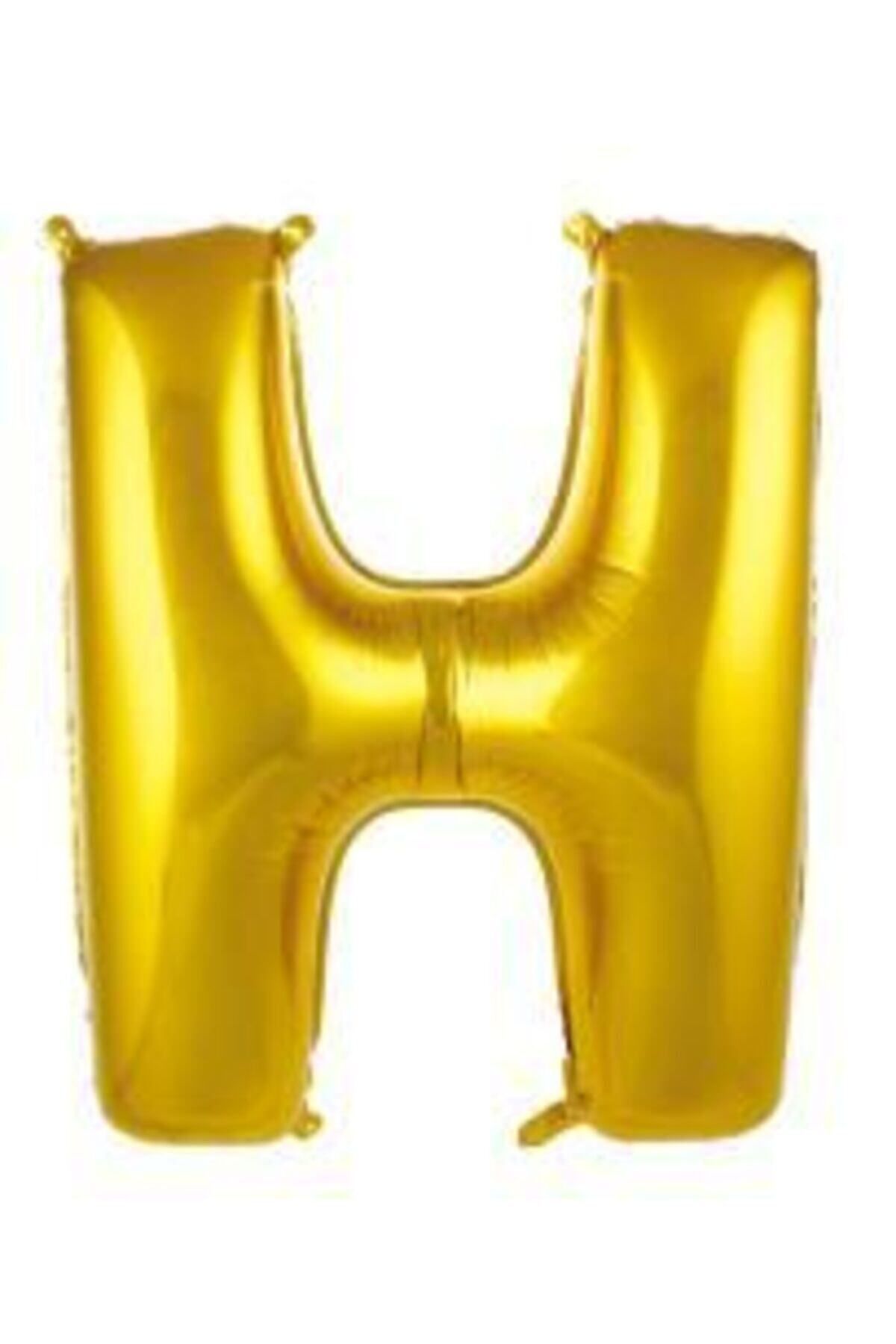 34 Inç 76 Cm Altın Folyo Harf Balon H