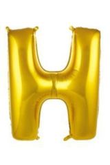 34 Inç 76 Cm Altın Folyo Harf Balon H