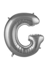 34 Inç 76 Cm Gümüş Folyo Harf Balon G