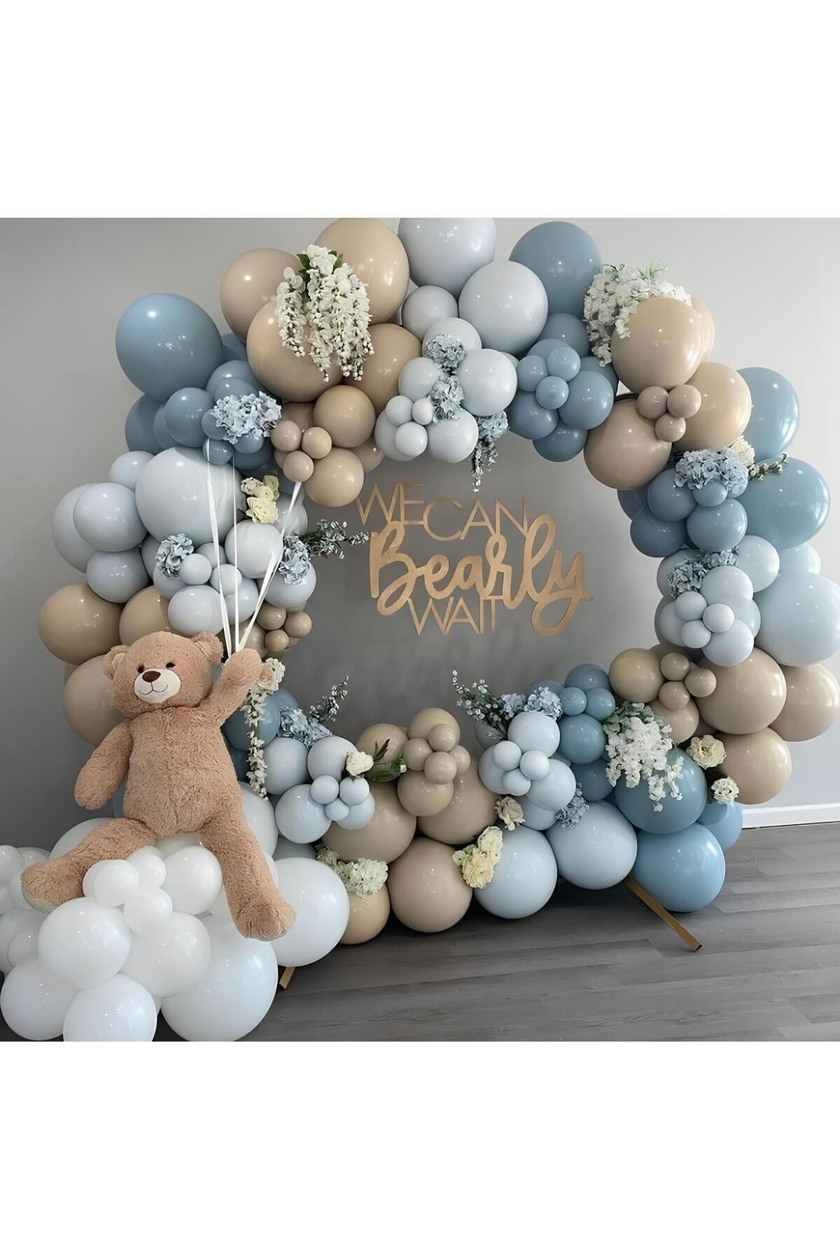 Retro Derin Okyanus Deniz Kumu ve Fırtına Mavisi Balon Zinciri 100 Adet