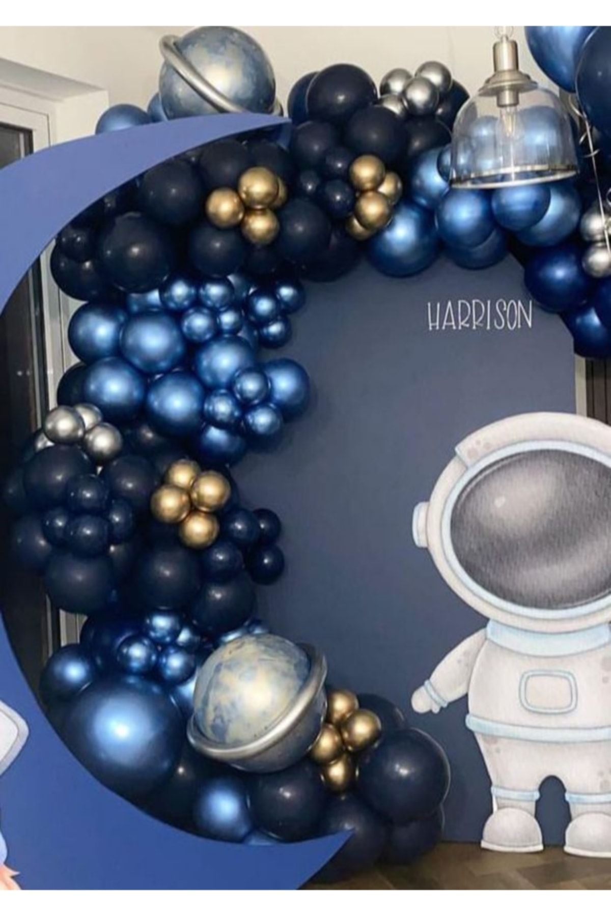 Krom Gold Gümüş Mavi Ve Gece Mavisi Balon Zinciri 100 Adet