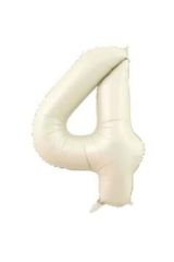 34 Inç 76 Cm Krem Folyo Rakam Balon 4