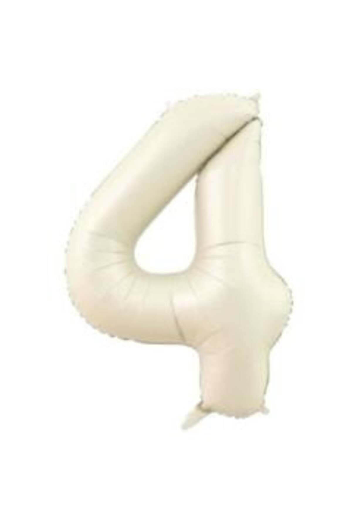 34 Inç 76 Cm Krem Folyo Rakam Balon 4