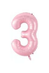 34 Inç 76 Cm Pembe Folyo Rakam Balon 3