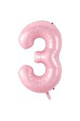 34 Inç 76 Cm Pembe Folyo Rakam Balon 3