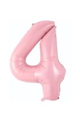 34 Inç 76 Cm Pembe Folyo Rakam Balon 4