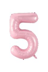 34 Inç 76 Cm Pembe Folyo Rakam Balon 5