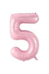 34 Inç 76 Cm Pembe Folyo Rakam Balon 5