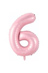 34 Inç 76 Cm Pembe Folyo Rakam Balon 6